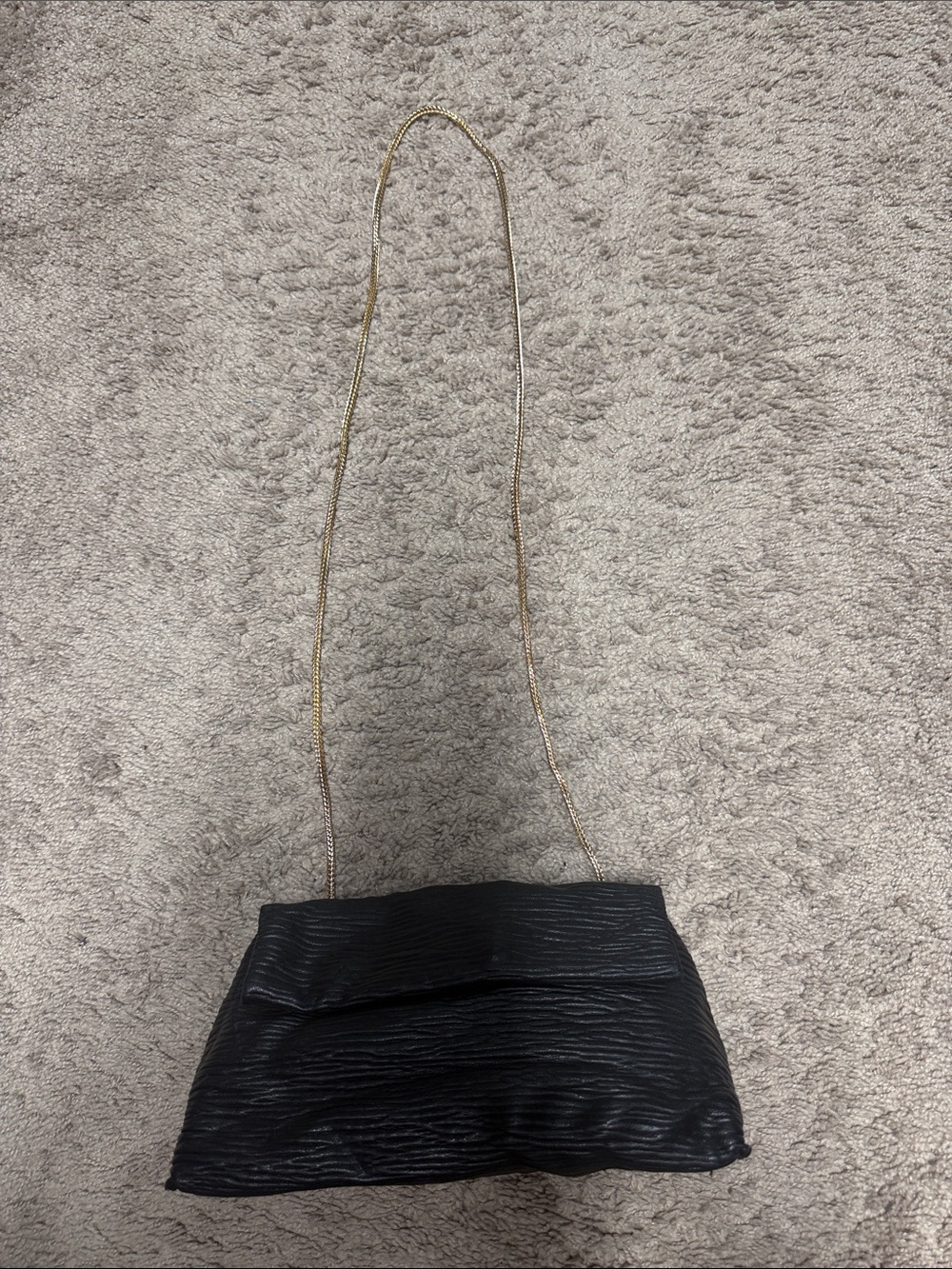 Women's Black Chain-Strap Evening Bag
